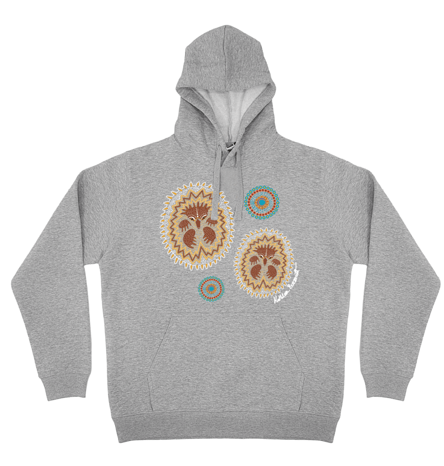 Adults Cozy Hoodie - Echidna By Kathleen Buzzacott