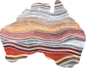 Australia Shaped Flexi Magnet - Elsie Granites Napanangka