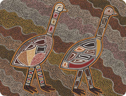 Set of 6 Placemats Art Down Under - Emu Dreaming