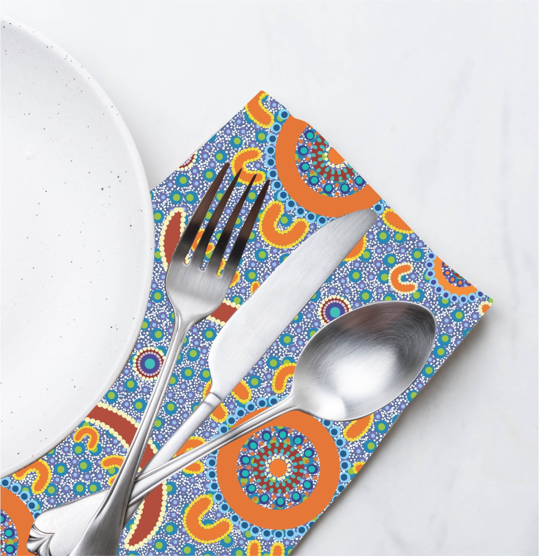 Aboriginal Napkins (Set of 4) - Fair Dinkum Gifts