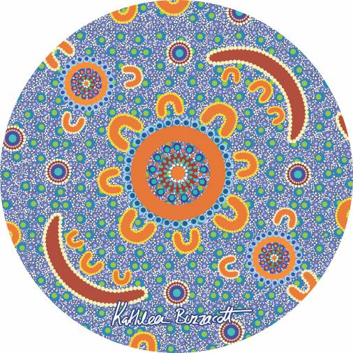 Aboriginal Ceramic Coasters By Kathleen Buzzacott - Fair Dinkum Gifts