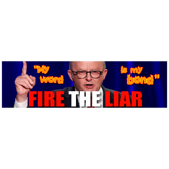 Mega Bumper Sticker - Fire The Liar My Word Is My Bond CRU18-21R-12220