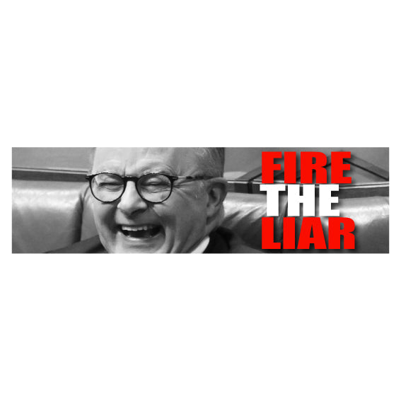 Mega Bumper Sticker - Fire The Liar Laughing Albo CRU18-21R-12219