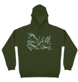 Adults Cozy Hoodie - Freshwater Totems By Louis Enoch