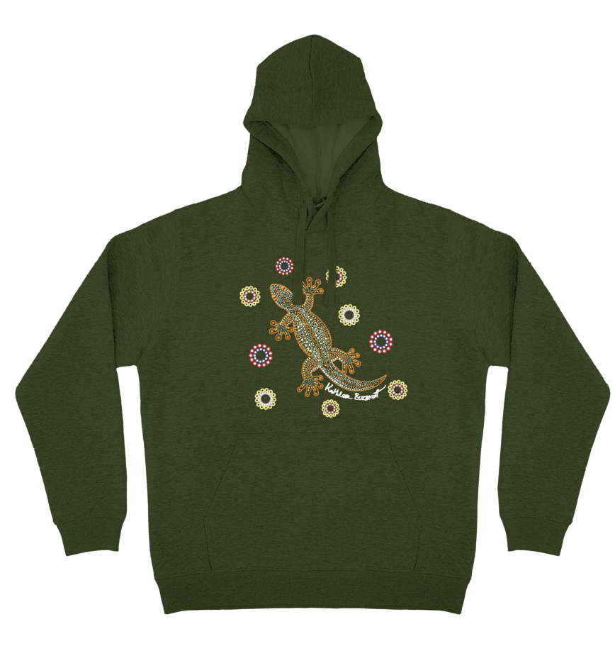 Adults Cozy Hoodie - Gecko By Kathleen Buzzacott