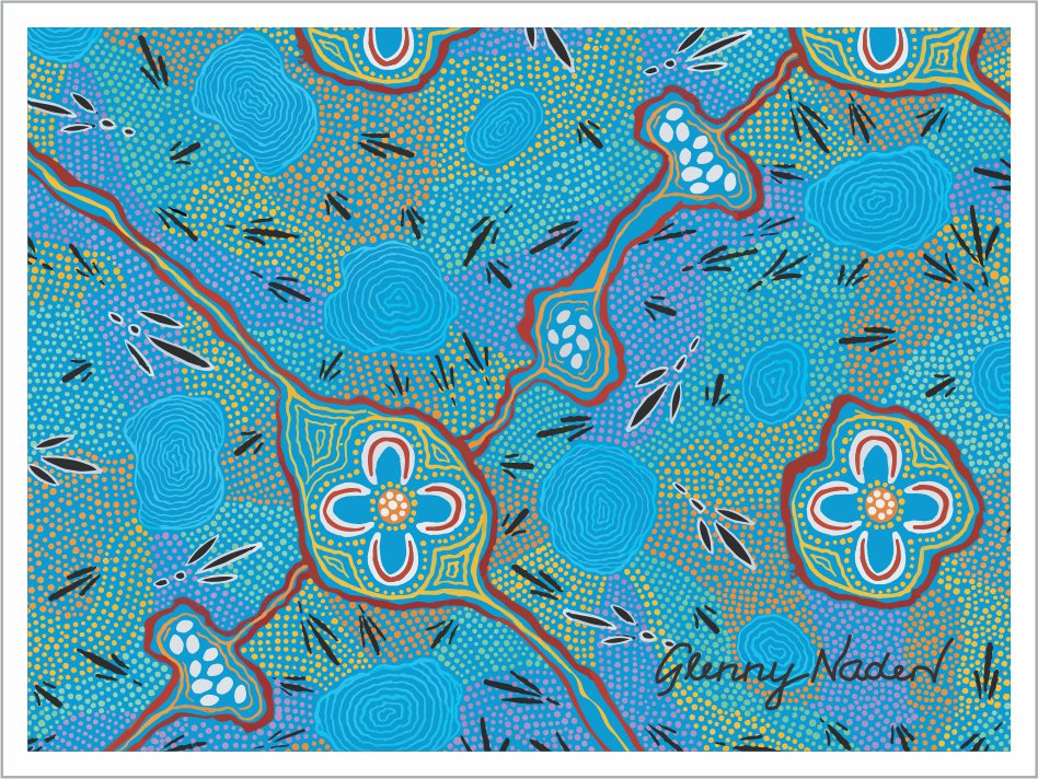 Ceramic Magnet - Bush Tucker Gathering By Glenny Naden - Fair Dinkum Gifts