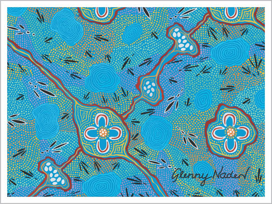 Ceramic Magnet - Bush Tucker Gathering By Glenny Naden - Fair Dinkum Gifts
