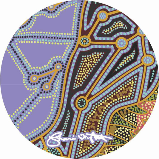Aboriginal Ceramic Coasters - Guldu By Shane Wright - Fair Dinkum Gifts