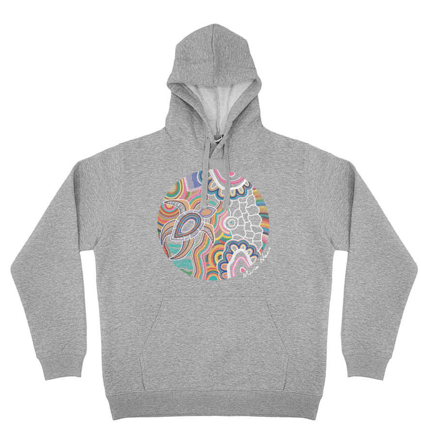 Adults Cozy Hoodie - Gurruu Gali Waraba (Deep Water Turtle) By Marie Nean