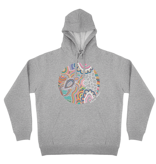 Adults Cozy Hoodie - Gurruu Gali Waraba (Deep Water Turtle) By Marie Nean
