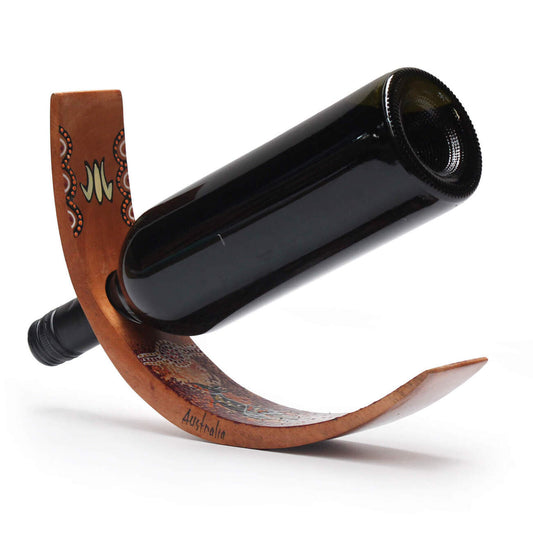 Wine Holder Painted Curved Assorted - Fair Dinkum Gifts