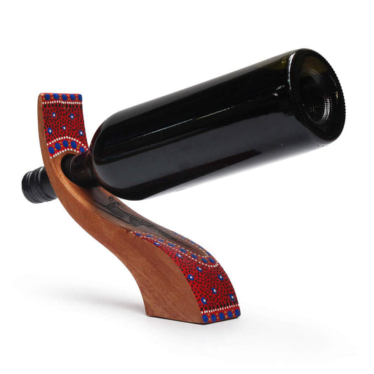 Wine Holder Burnt Painted Floating