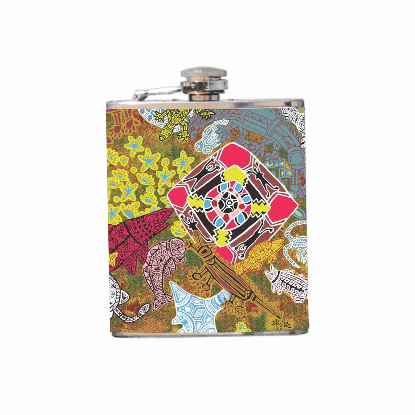 Art Down Under Aboriginal Design Hip Flask 180ml