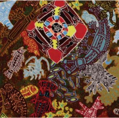 Heart Of My People Aboriginal Pattern COTTON Fabric Per Metre
