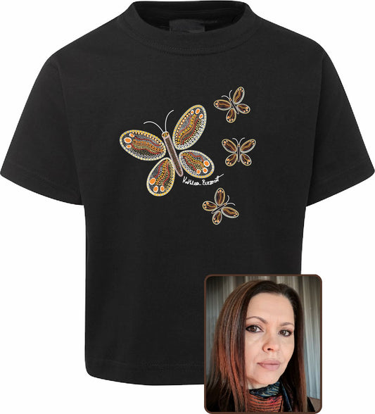 T Shirt Kids Regular Fit - Kathleen Buzzacott, Butterflies Design