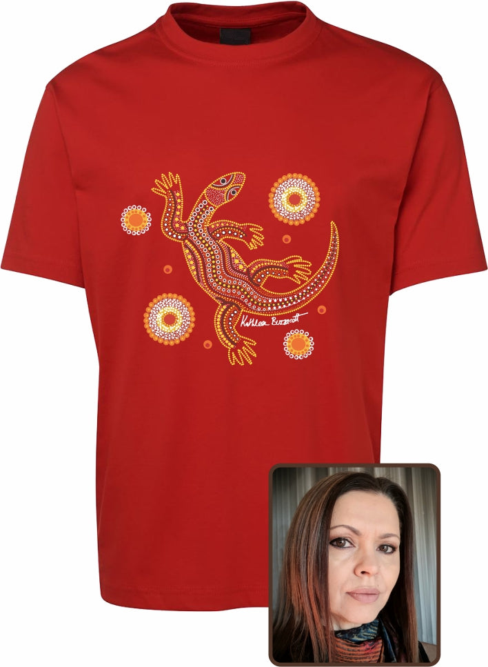 T Shirt Kids Regular Fit - Kathleen Buzzacott, Sand Goanna Design