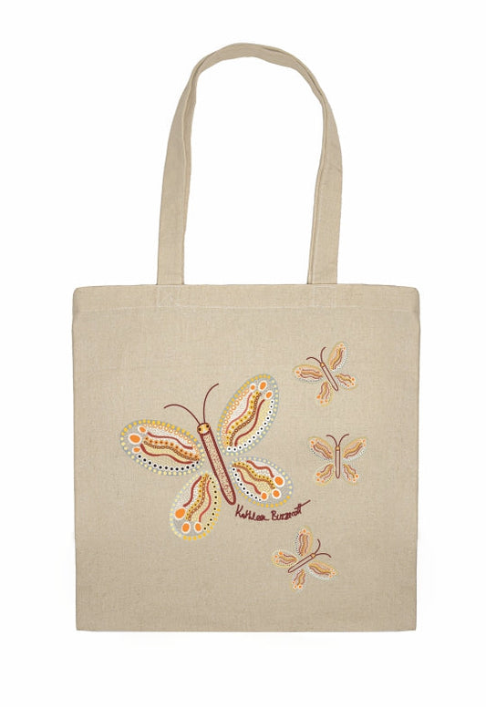 Shopping Tote Bag - Butterflies By Kathleen Buzzacott