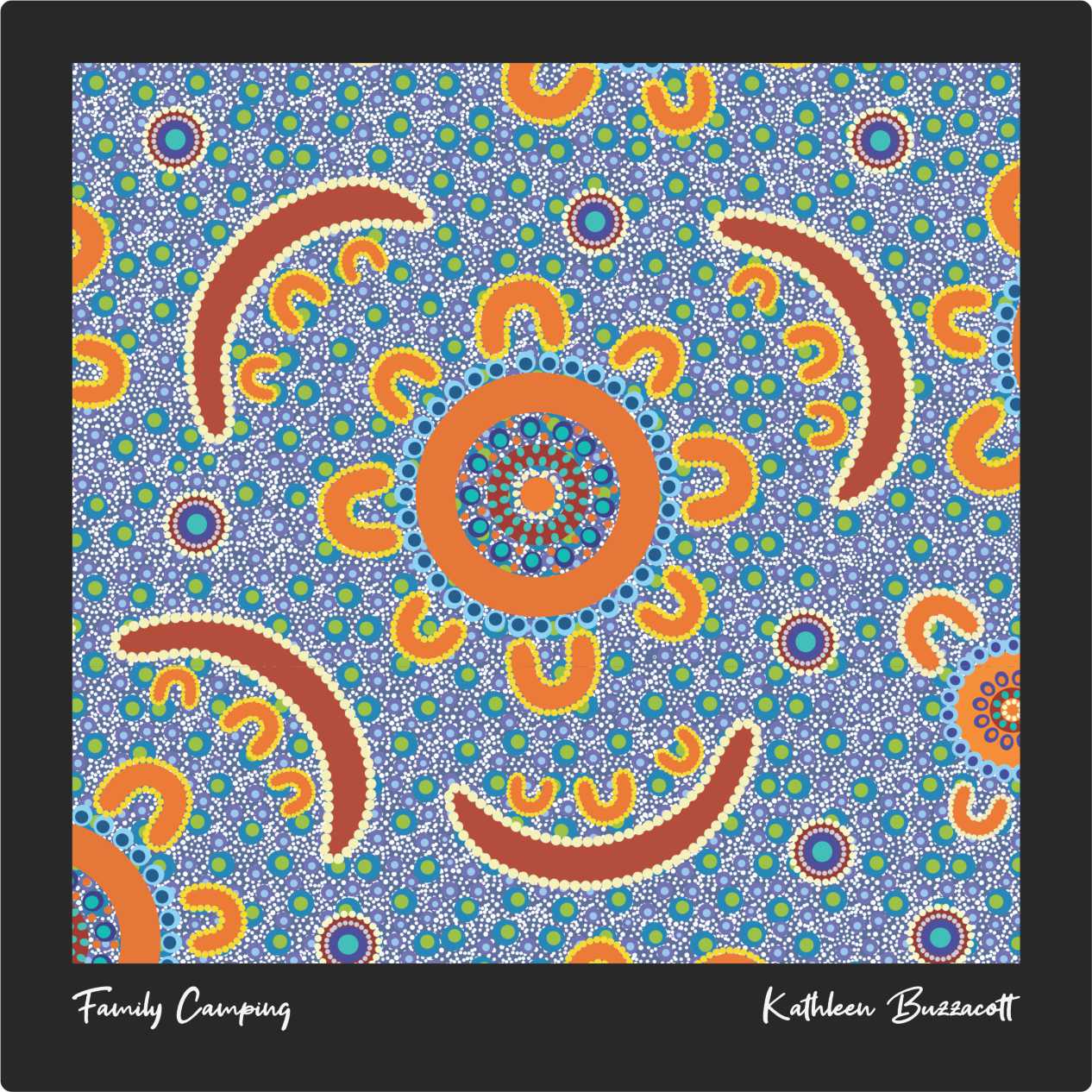 Wooden Jigsaw Puzzle - Family Camping By Kathleen Buzzacott