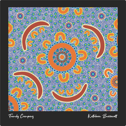 Wooden Jigsaw Puzzle - Family Camping By Kathleen Buzzacott