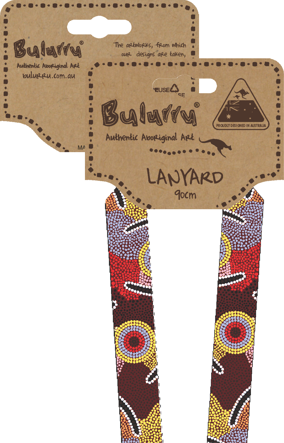 Double Clip Bulurru Aboriginal Lanyard