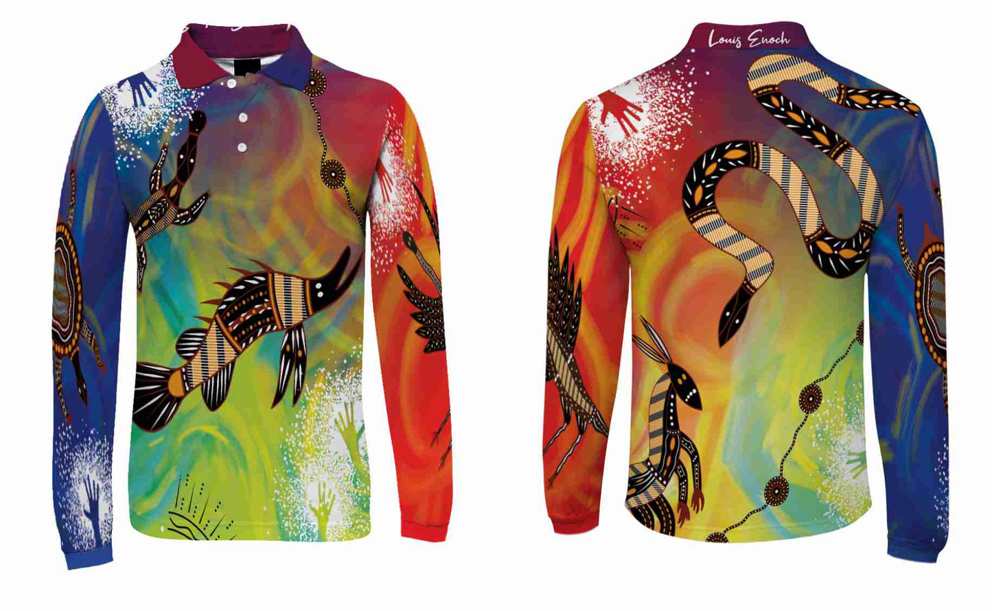 Louis Enoch Montage Fishing Polo Shirt - Long Sleeve