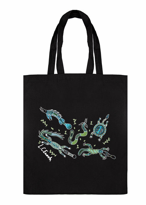 Shopping Tote Bag - Freshwater Totems By Louis Enoch – Fair Dinkum Gifts