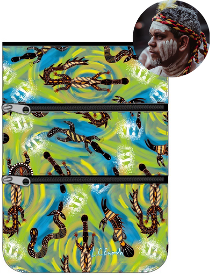 Compartment Zip Bag - Freshwater Totems By Louis Enoch