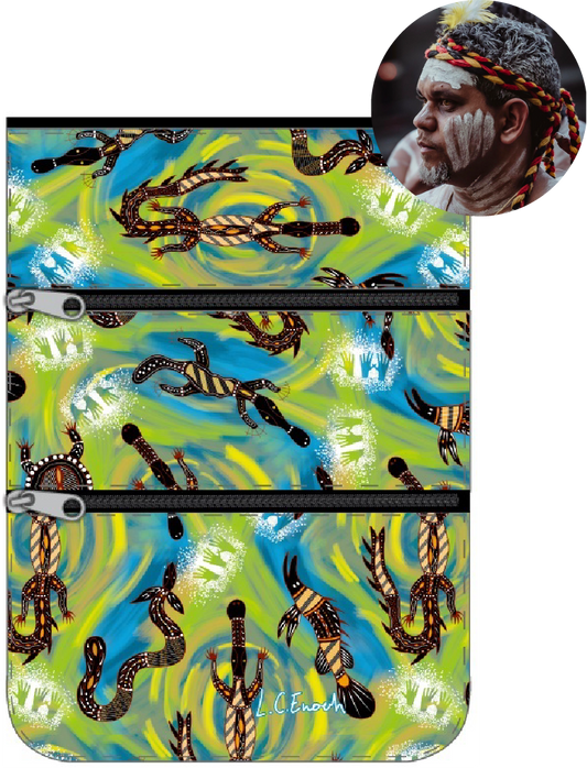 Compartment Zip Bag - Freshwater Totems By Louis Enoch