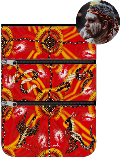 Compartment Zip Bag - Meeting Place Fire By Louis Enoch