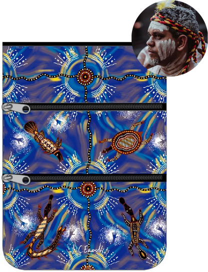 Compartment Zip Bag - Meeting Place Water By Louis Enoch