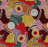 Art Down Under Aboriginal Square Supper Tablecloth