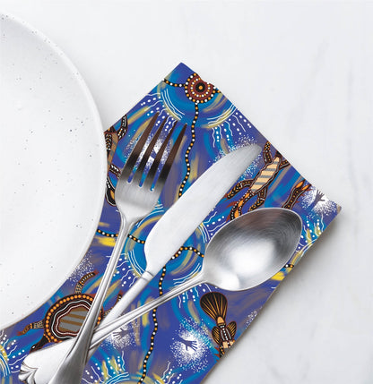 Aboriginal Napkins (Set of 4) - Fair Dinkum Gifts