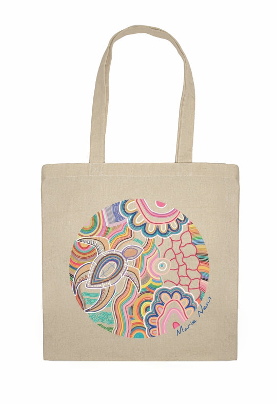 Shopping Tote Bag - Gurruu Gali-Waraba (Deep Water Turtle) By Marie Nean