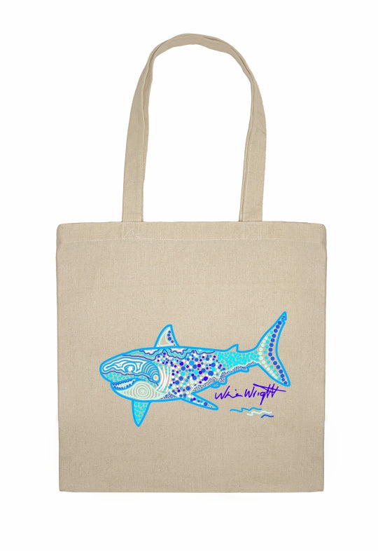 Shopping Tote Bag - Widhadha (Shark) By Nina Wright
