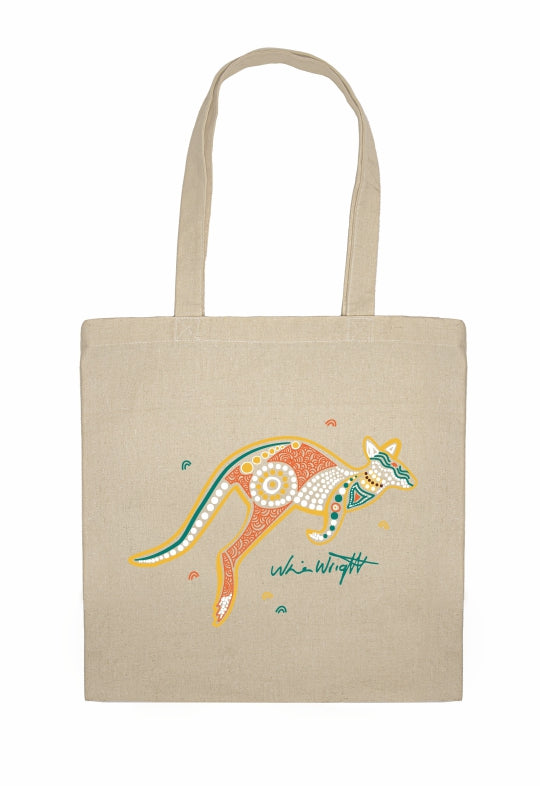 Shopping Tote Bag - Wawi (Red Kangaroo) By Nina Wright