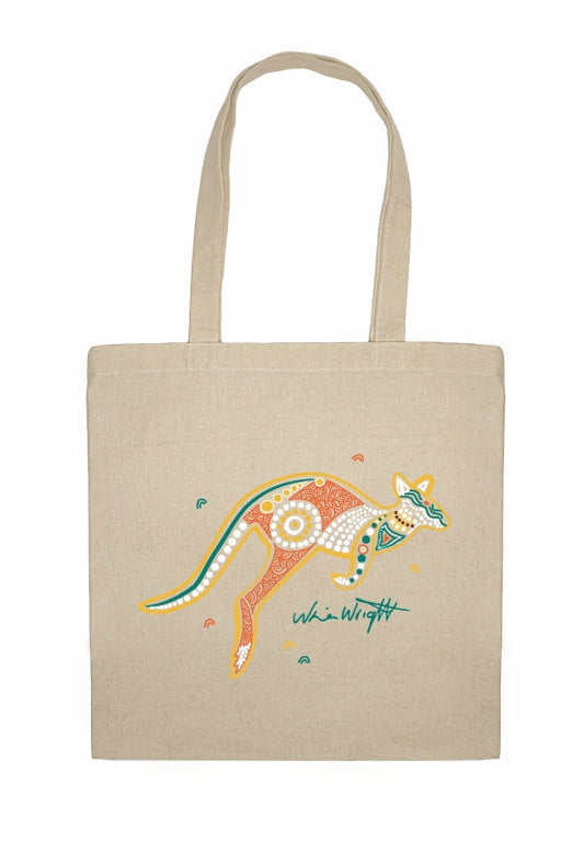 Shopping Tote Bag - Wawi (Red Kangaroo) By Nina Wright
