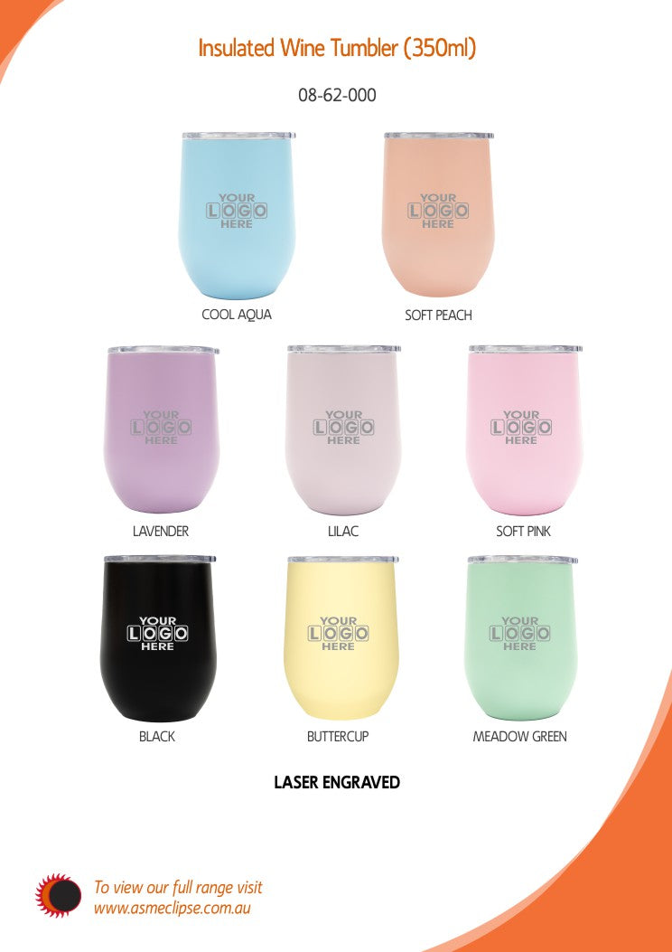 Insulated Wine Tumbler 350ml- Personalised
