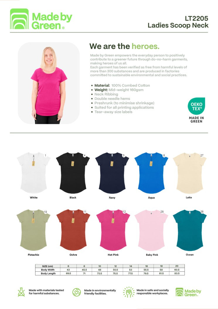 I Hate People T-Shirt - Ladies Scoop Neck 12301 - Fair Dinkum Gifts