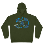 Adults Cozy Hoodie - On Walkabout Blue By Karen Taylor