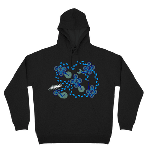 Adults Cozy Hoodie - On Walkabout Blue By Karen Taylor