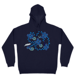 Adults Cozy Hoodie - On Walkabout Blue By Karen Taylor