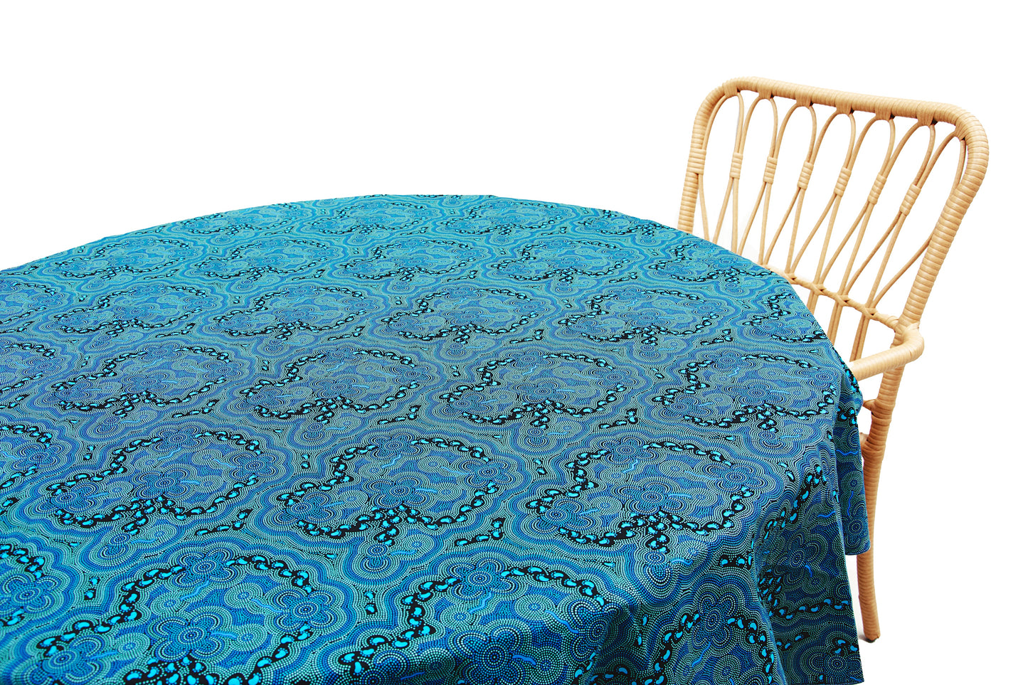 Aboriginal Round Tablecloth - Fair Dinkum Gifts