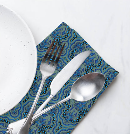 Aboriginal Napkins (Set of 4) - Fair Dinkum Gifts