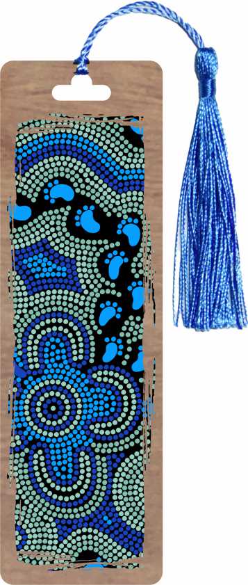 NEW - Aboriginal Design Bookmarks With Tassel