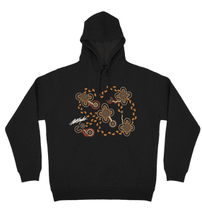 Adults Cozy Hoodie - On Walkabout Ochre By Karen Taylor