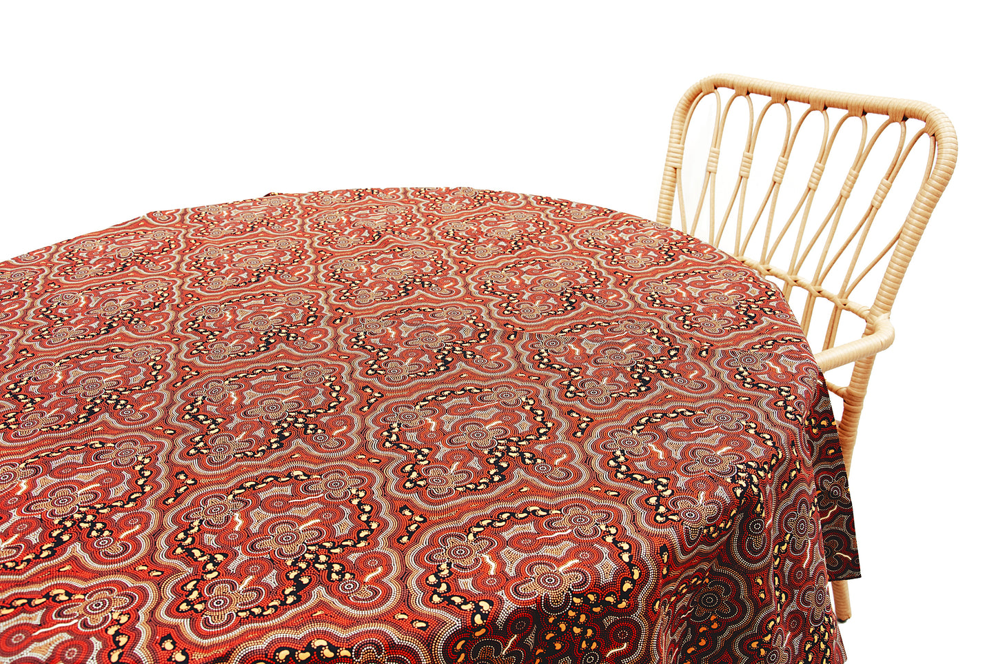 Aboriginal Round Tablecloth - Fair Dinkum Gifts