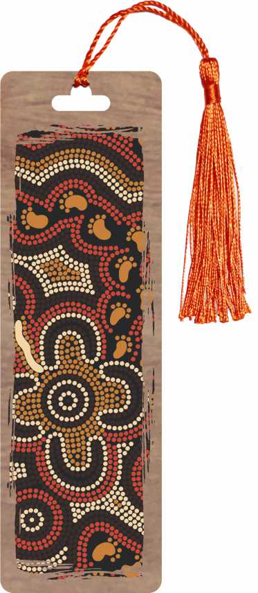 NEW - Aboriginal Design Bookmarks With Tassel