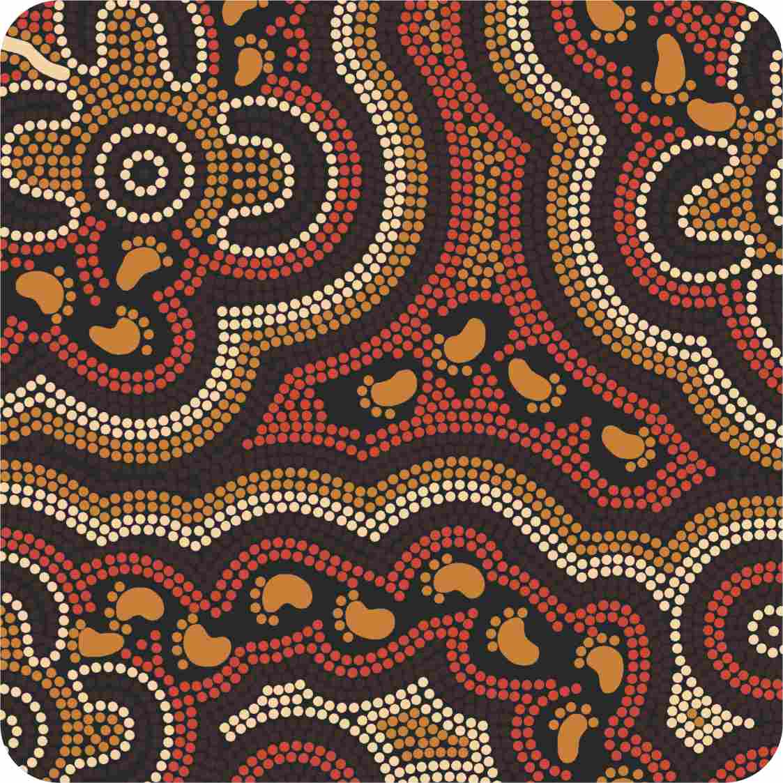 Aboriginal Ceramic Coasters By Karen Taylor - Fair Dinkum Gifts