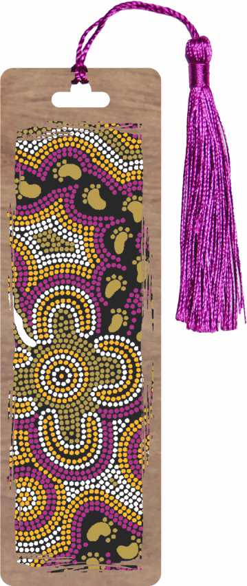NEW - Aboriginal Design Bookmarks With Tassel