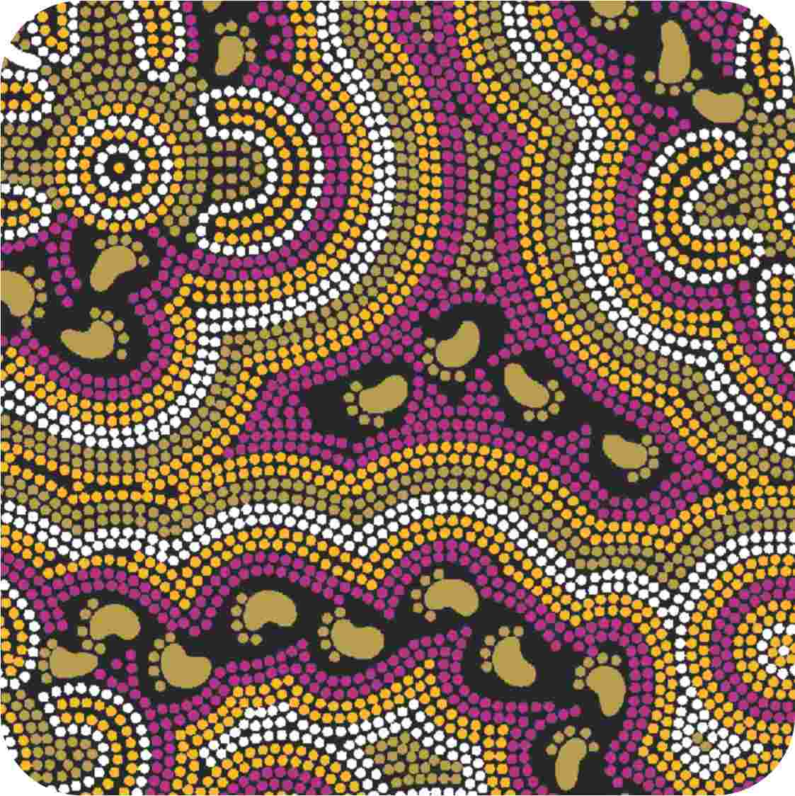 Aboriginal Ceramic Coasters By Karen Taylor - Fair Dinkum Gifts